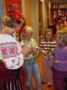 Singer of the group Valentyna Makhnyk and schoolgirls after the concert in school named by Kyösti Kallio in Nivala